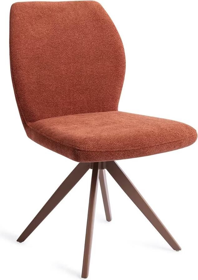 Jesper Home Draaibare Eetkamerstoel Ikata Turn Brown Cosy Copper