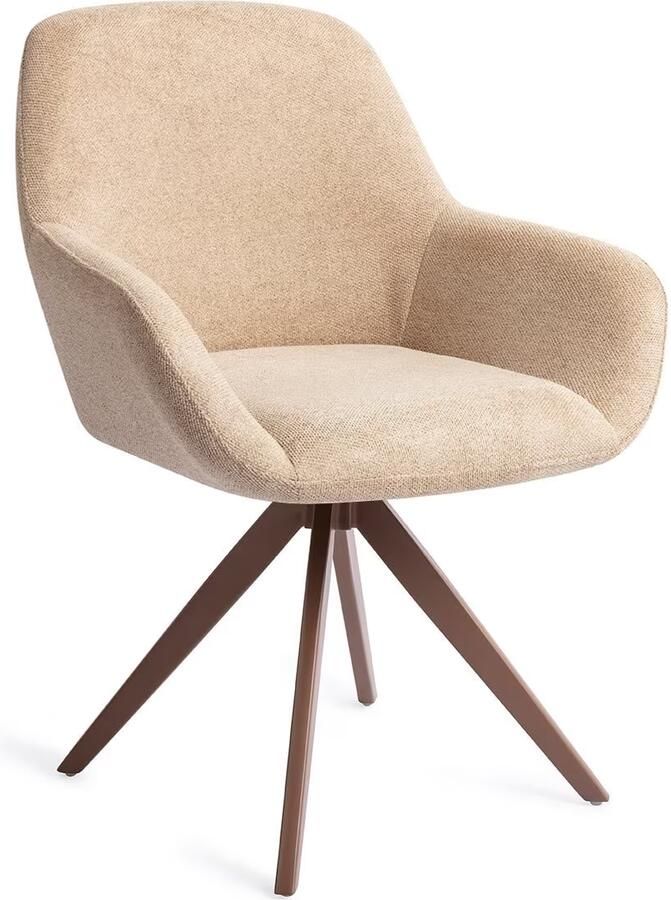 Jesper Home Draaibare Eetkamerstoel Kushi Turn Brown Desert Dunes