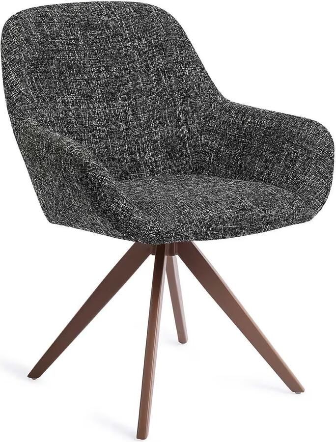 Jesper Home Draaibare Eetkamerstoel Kushi Turn Brown Skyfall