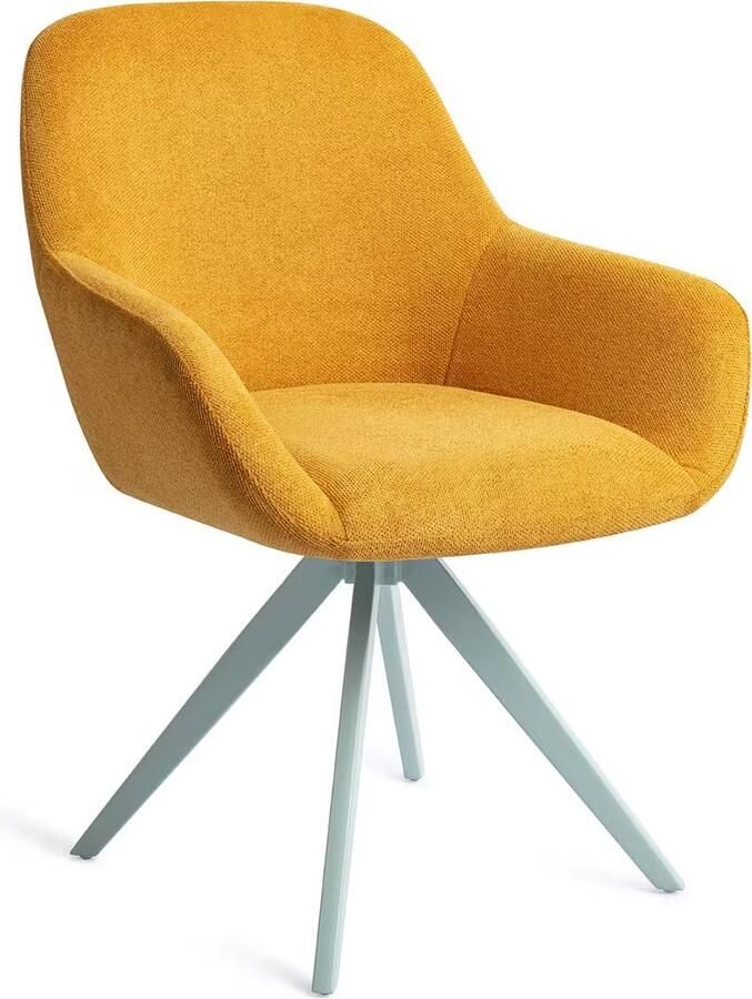 Jesper Home Draaibare Eetkamerstoel Kushi Turn Mint Sweet Corn