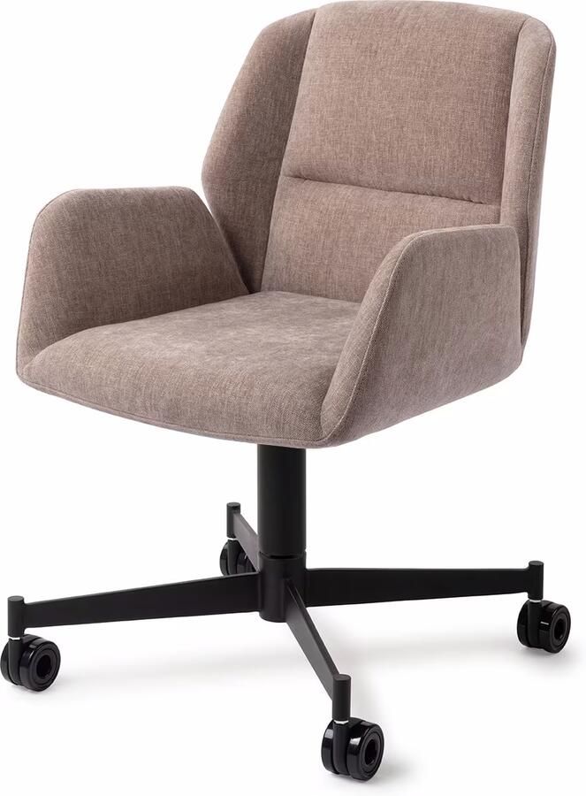 Jesper Home Draaibare Eetkamerstoel Myoko Caster Black Greystones