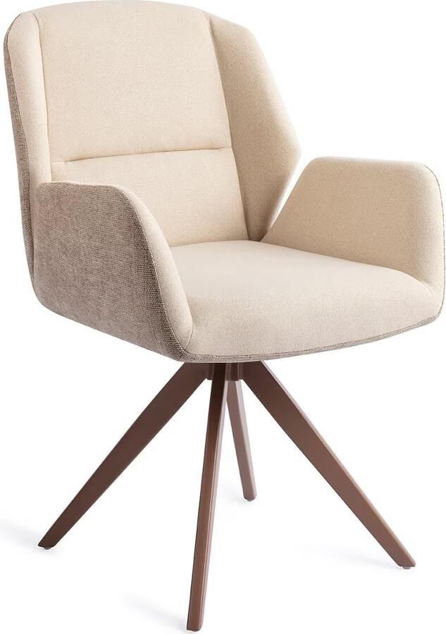 Jesper Home Draaibare Eetkamerstoel Myoko Turn Brown Sandy Hill