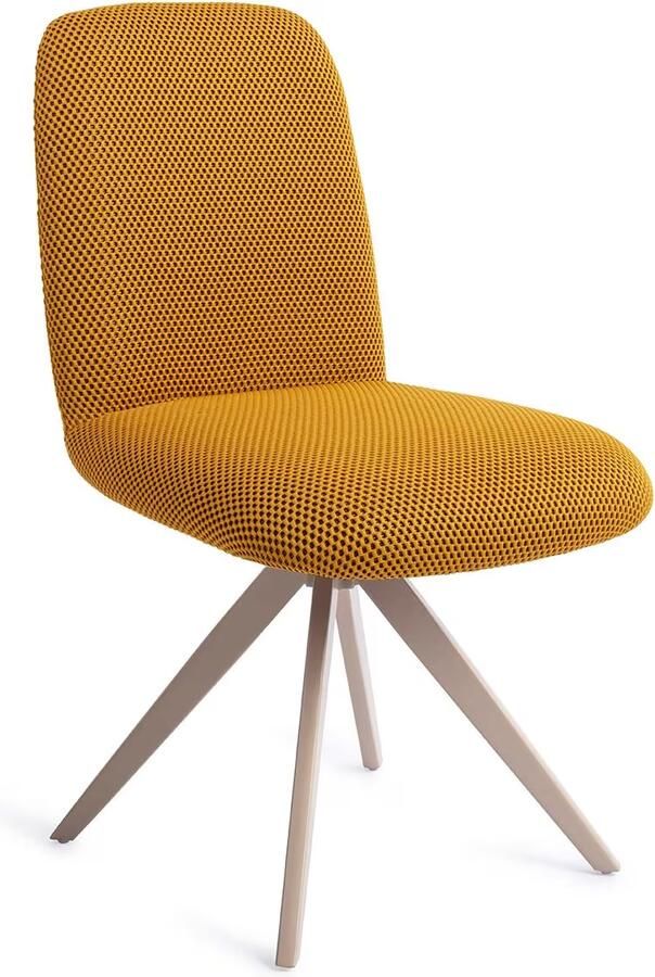 Jesper Home Draaibare Eetkamerstoel Taiwa Turn Beige Groovy Garam