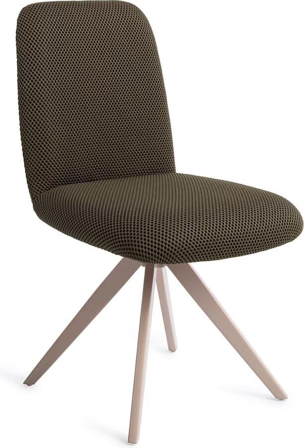 Jesper Home Draaibare Eetkamerstoel Taiwa Turn Beige Jungle Jewel