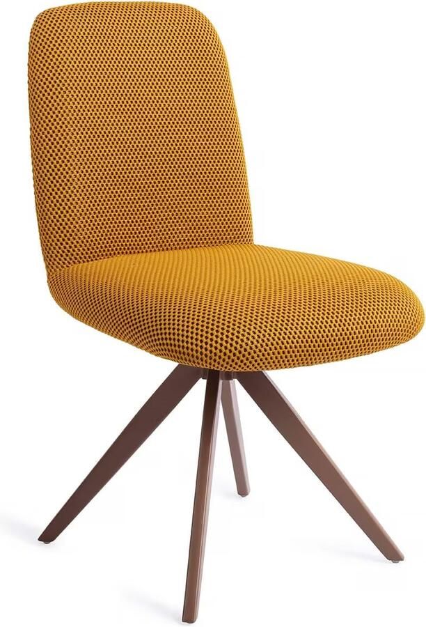 Jesper Home Draaibare Eetkamerstoel Taiwa Turn Brown Groovy Garam