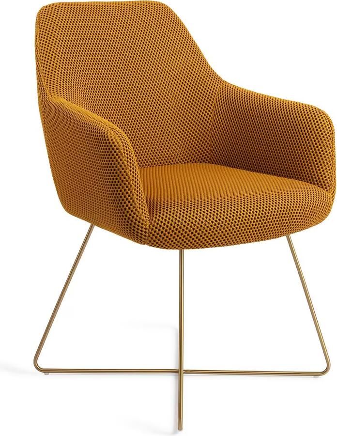 Jesper Home Eetkamerstoel Hiroo Cross Gold Groovy Garam