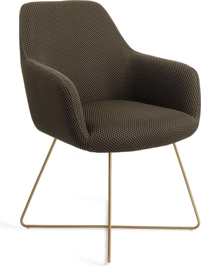 Jesper Home Eetkamerstoel Hiroo Cross Gold Jungle Jewel