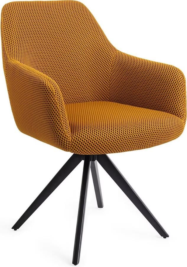 Jesper Home Eetkamerstoel Hiroo Draaibaar Turn Black Groovy Garam