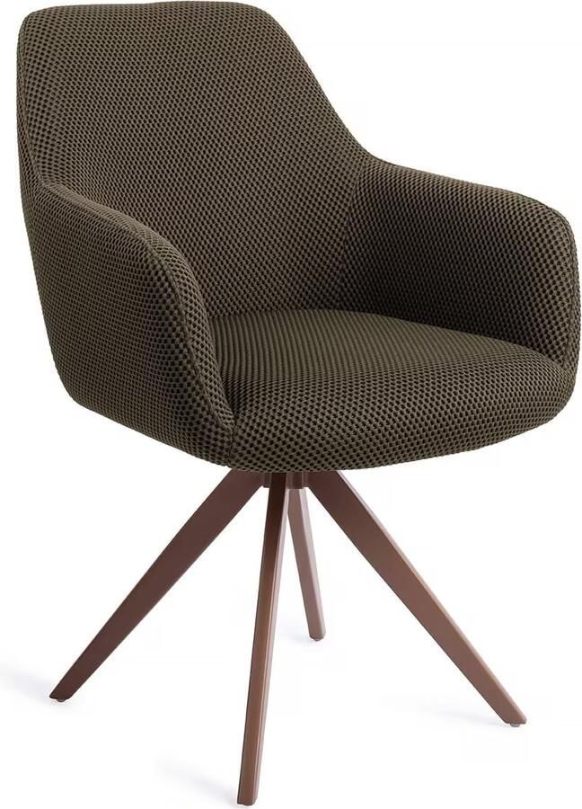 Jesper Home Eetkamerstoel Hiroo Draaibaar Turn Brown Jungle Jewel