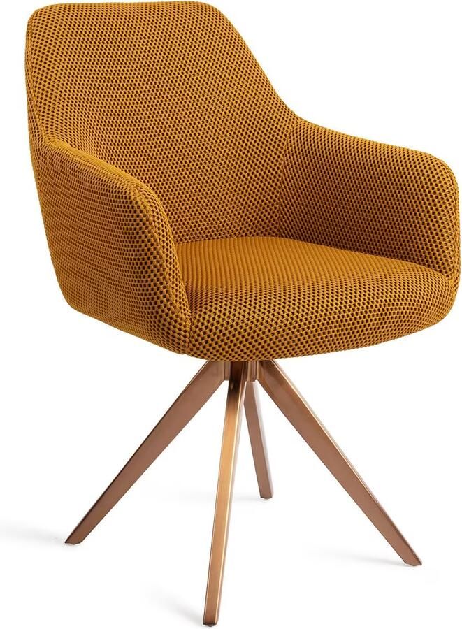 Jesper Home Eetkamerstoel Hiroo Draaibaar Turn Rose Groovy Garam