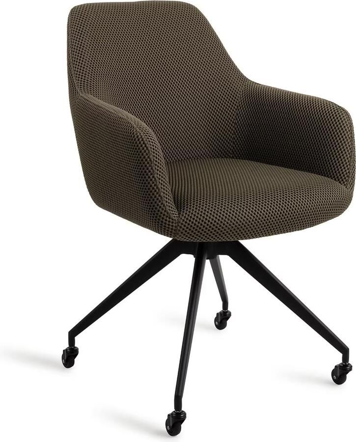 Jesper Home Eetkamerstoel Hiroo Glide Black Jungle Jewel