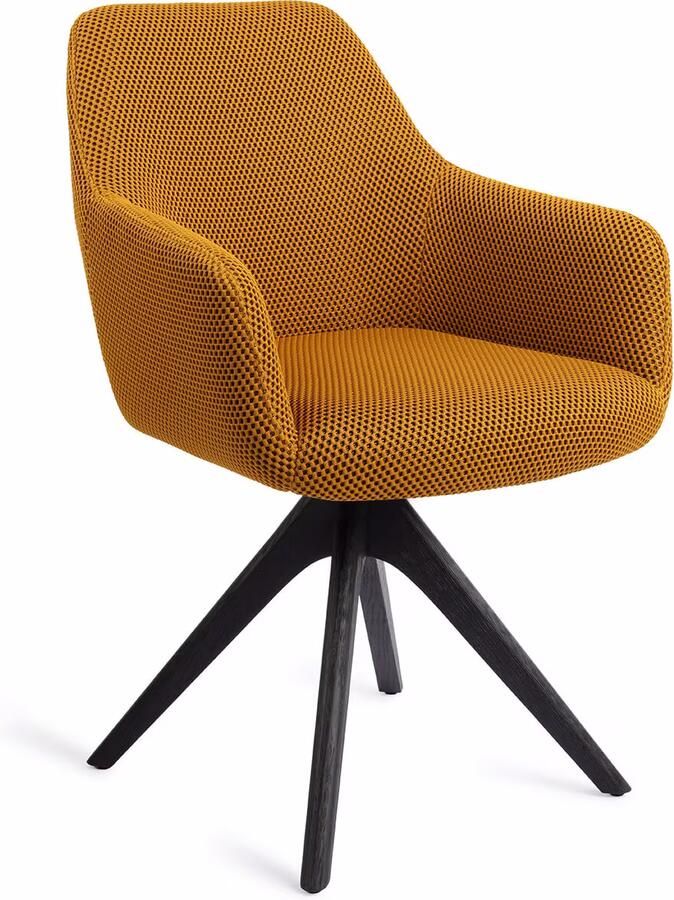 Jesper Home Eetkamerstoel Hiroo Revolve Oak Black Groovy Garam