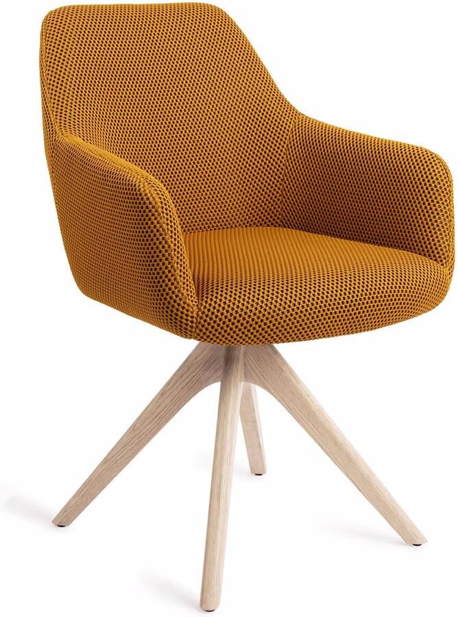 Jesper Home Eetkamerstoel Hiroo Revolve Oak Bleach Groovy Garam