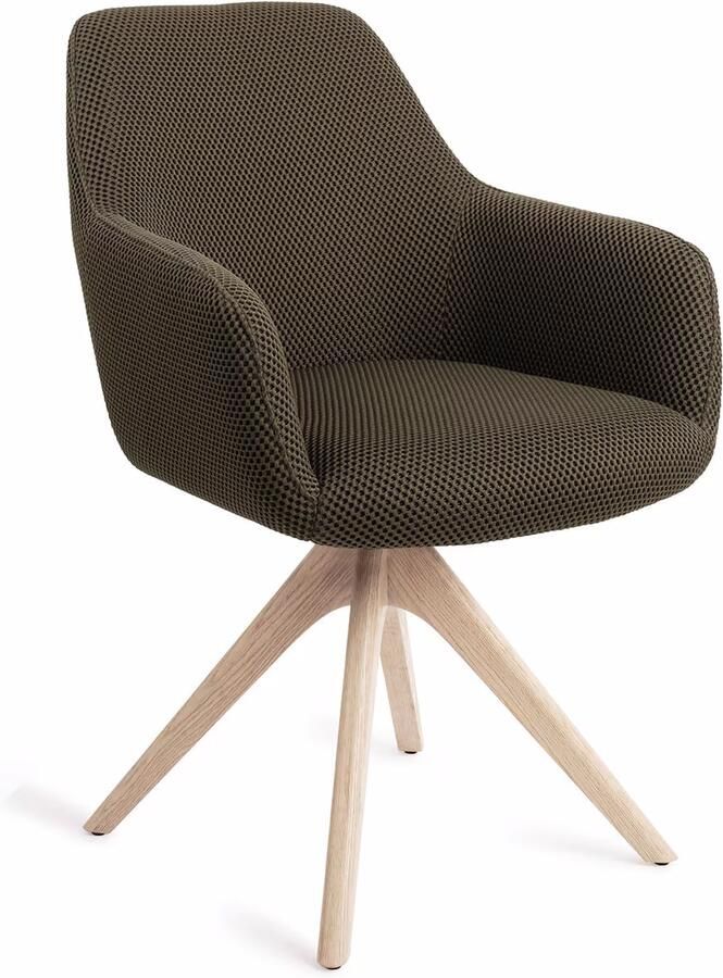 Jesper Home Eetkamerstoel Hiroo Revolve Oak Bleach Jungle Jewel