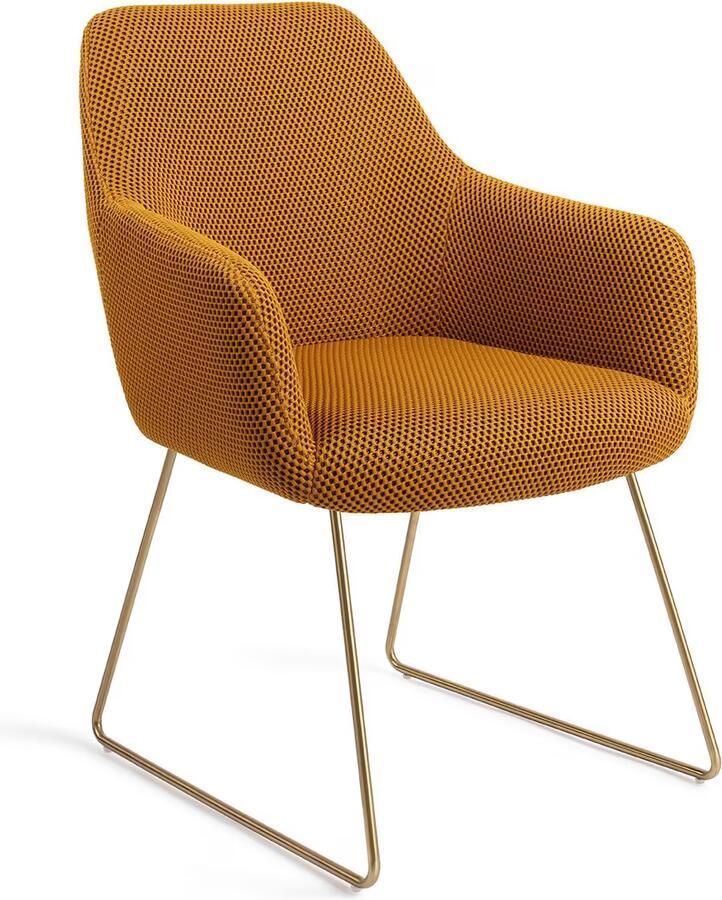Jesper Home Eetkamerstoel Hiroo Slide Gold Groovy Garam