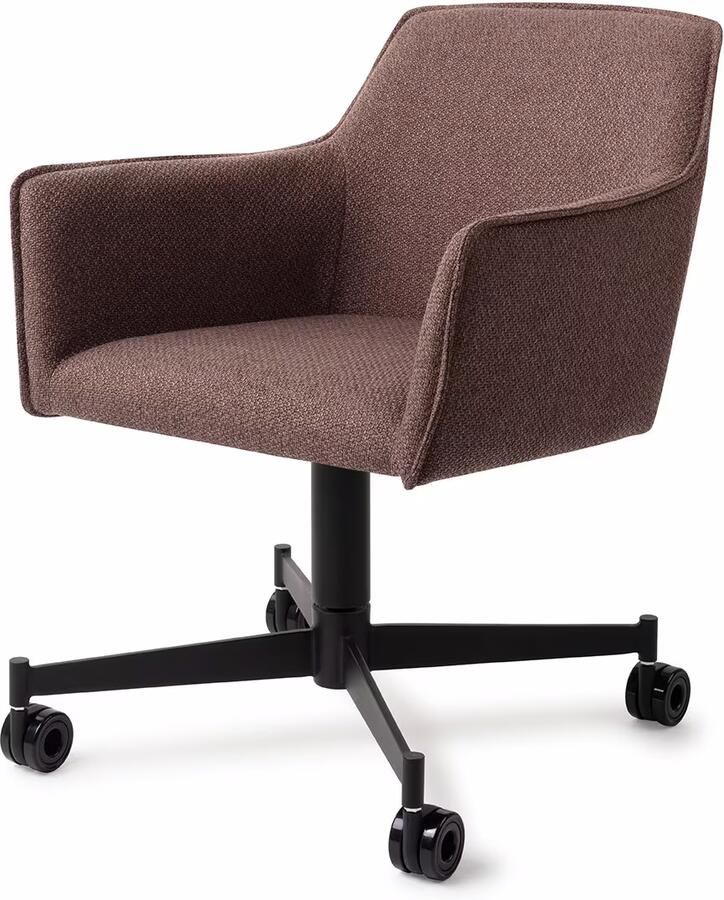 Jesper Home Eetkamerstoel Hofu Caster Black Potters Clay