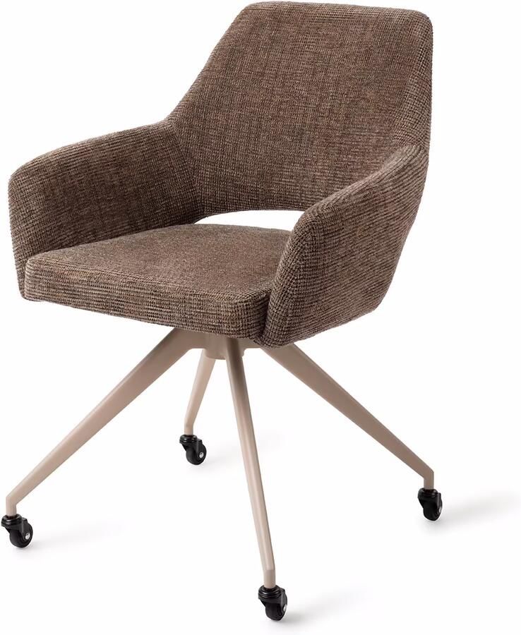 Jesper Home Eetkamerstoel Hofu Caster Grey French Toast