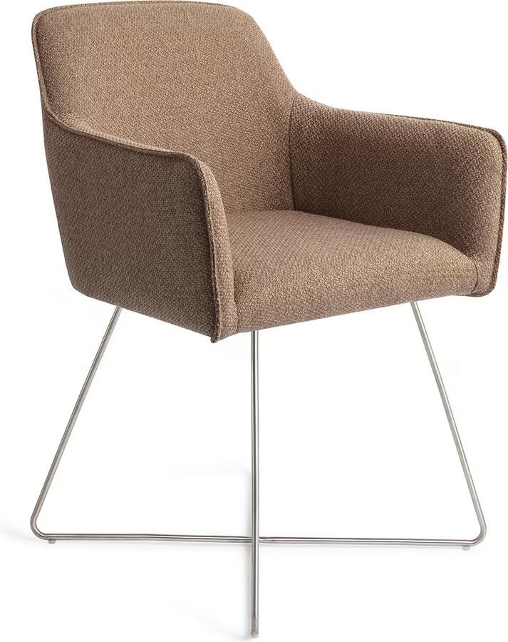 Jesper Home Eetkamerstoel Hofu Cross Steel French Toast