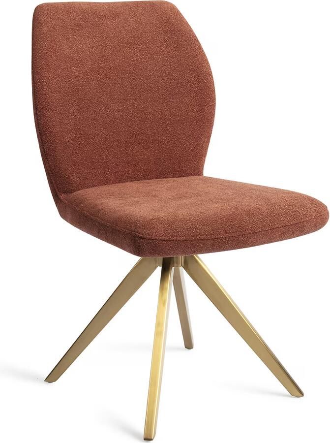 Jesper Home Eetkamerstoel Ikata Turn Gold Draaibaar Cosy Copper