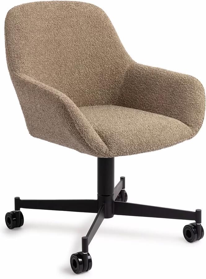 Jesper Home Eetkamerstoel Kushi Caster Black Moss Meadow