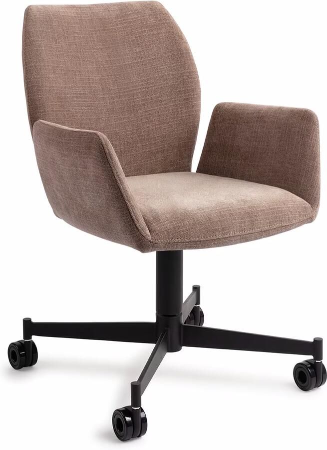 Jesper Home Eetkamerstoel Misaki Caster Black Mocha Mist