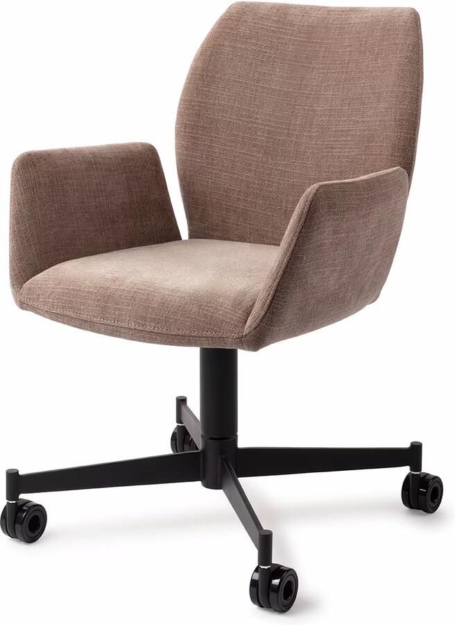 Jesper Home Eetkamerstoel Misaki Caster Black Mocha Mist