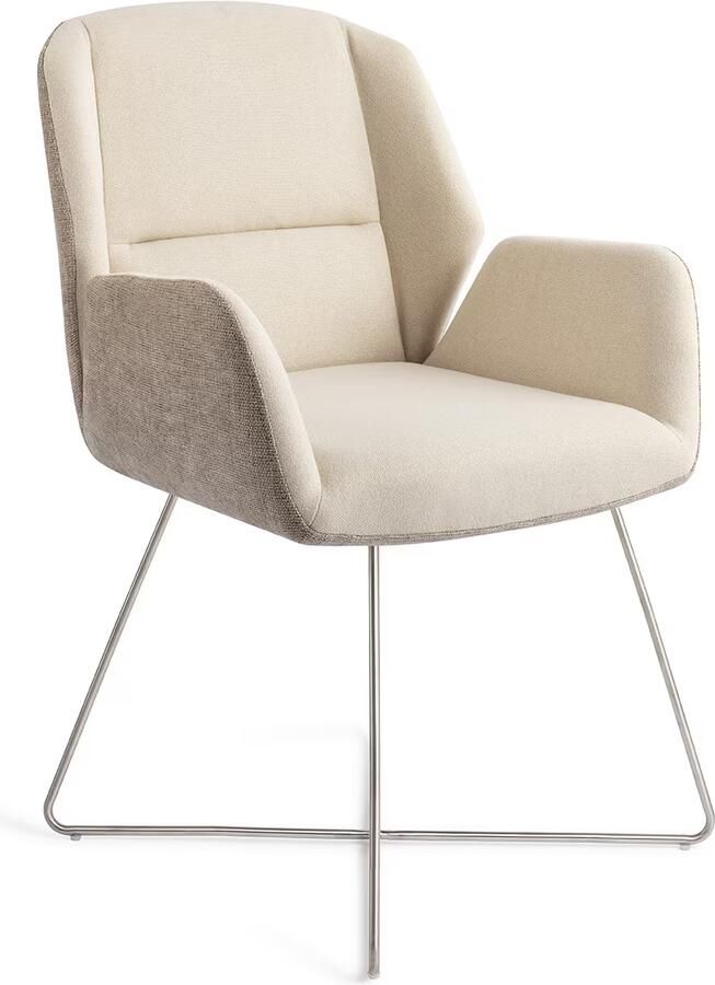 Jesper Home Eetkamerstoel Myoko Cross Steel Sandy Hill