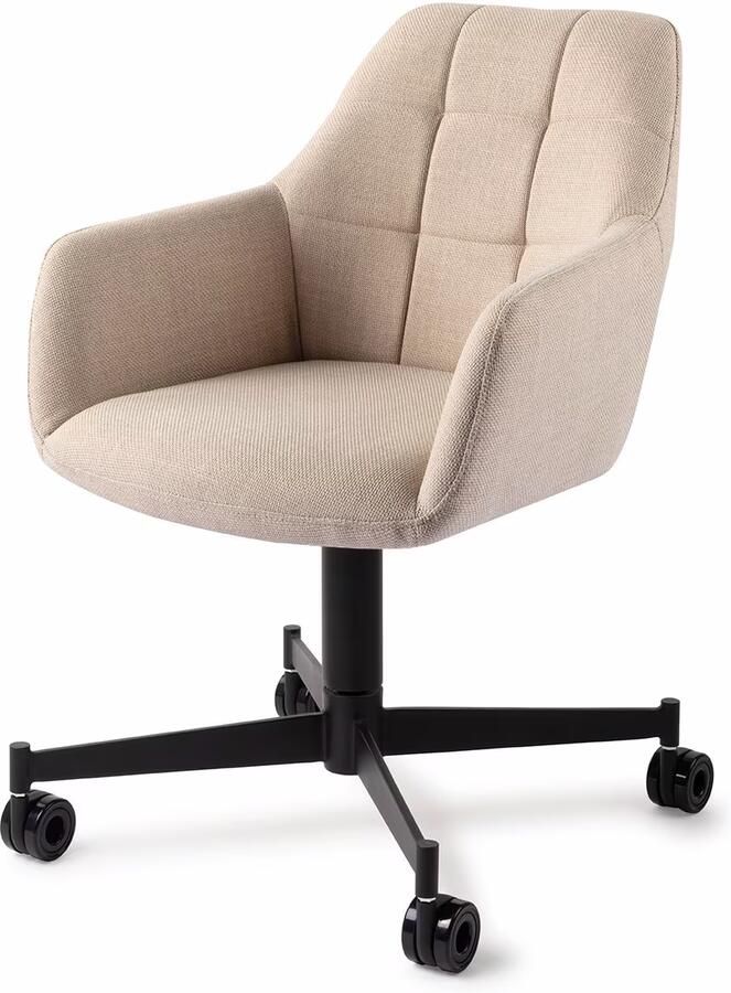 Jesper Home Eetkamerstoel Noto Caster Black Overnight Oats