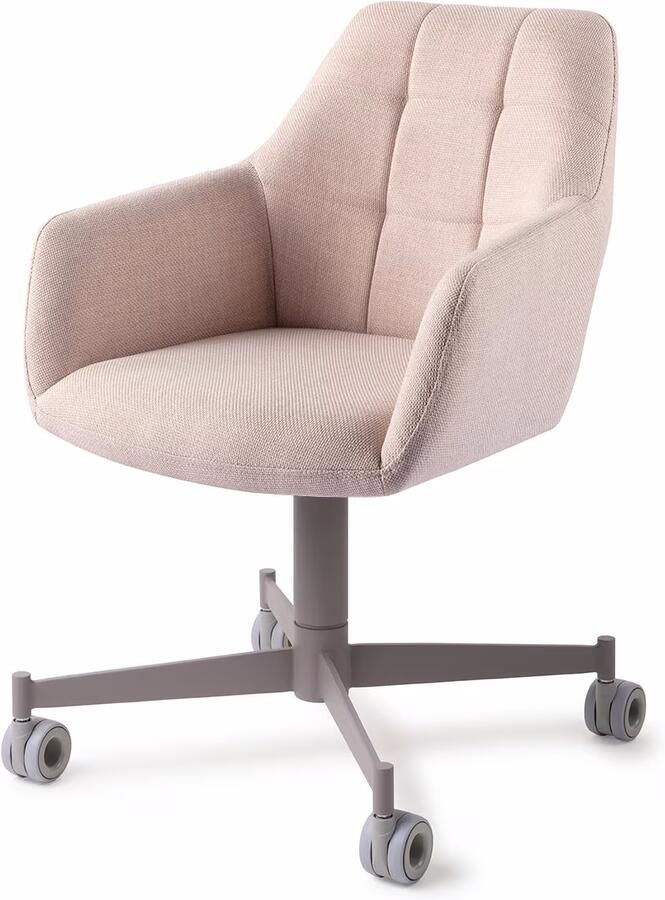 Jesper Home Eetkamerstoel Noto Caster Grey Petal Pink