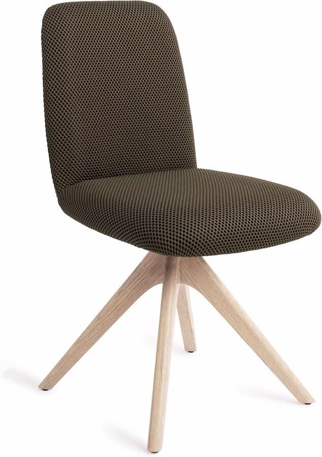 Jesper Home Eetkamerstoel Taiwa Revolve Oak Bleach Jungle Jewel