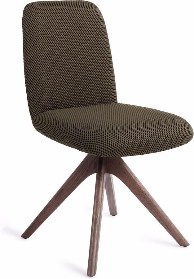 Jesper Home Eetkamerstoel Taiwa Revolve Oak Walnut Jungle Jewel