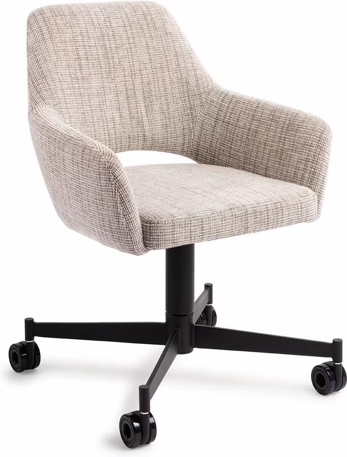 Jesper Home Eetkamerstoel Yanai Caster Black Caramel Grid