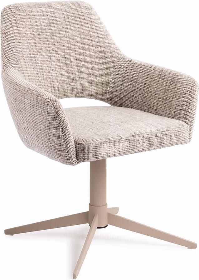 Jesper Home Eetkamerstoel Yanai Quad Beige Caramel Grid