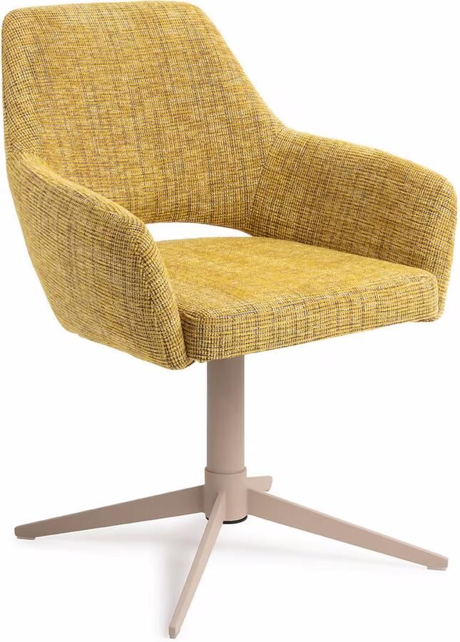 Jesper Home Eetkamerstoel Yanai Quad Beige Lemon Lines