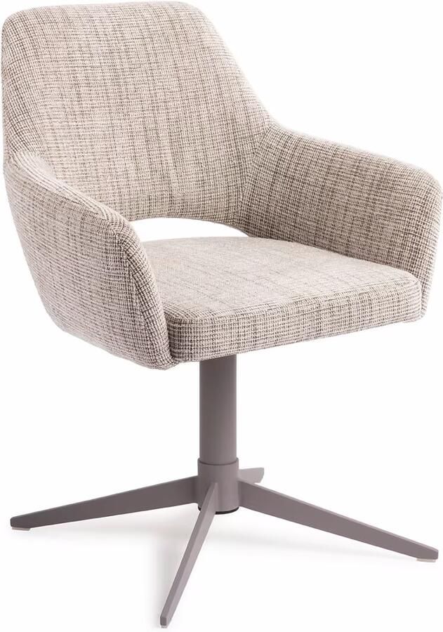 Jesper Home Eetkamerstoel Yanai Quad Grey Caramel Grid