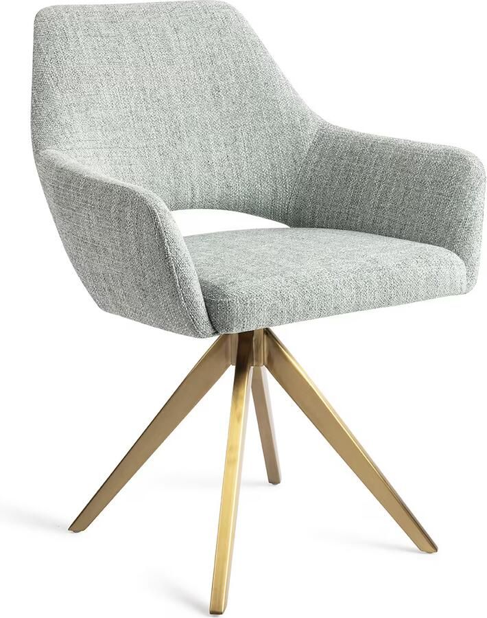 Jesper Home Eetkamerstoel Yanai Turn Gold Soft Sage