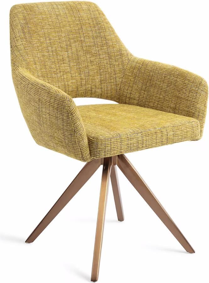 Jesper Home Eetkamerstoel Yanai Turn Rose Lemon Lines