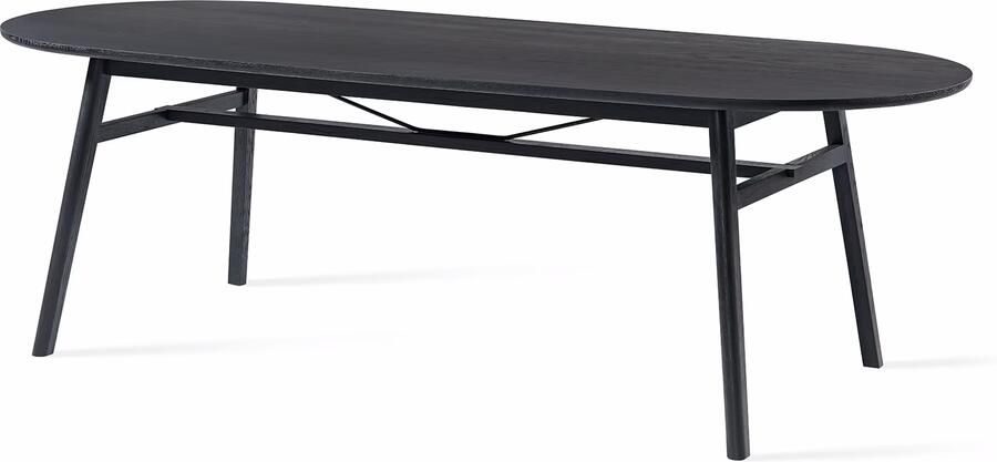 Jesper Home Ovale Eettafel Surnu Eiken 240 x 100cm Zwart Ovaal
