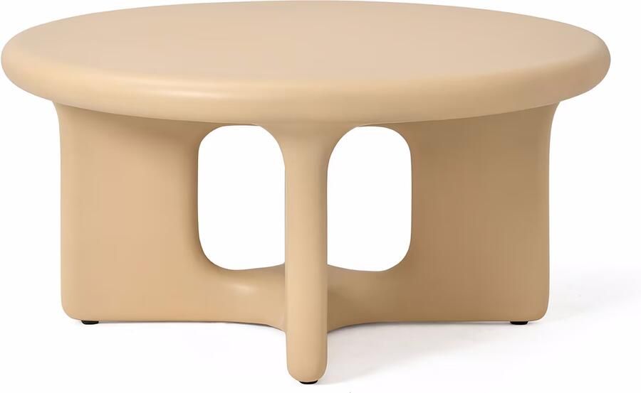 Jesper Home Ronde Salontafel Onomo Mudstone Textuur 85cm Beige