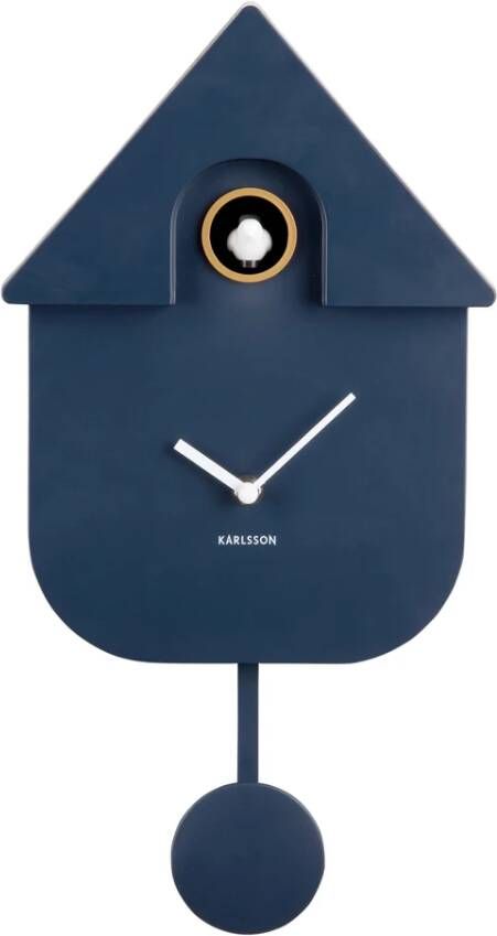 Karlsson Wandklok Modern Cuckoo Blauw 8.5x21.5x41cm Wandklok Modern - Foto 2