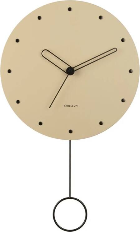 Karlsson Wandklok Studs Pendulum Zandbruin- Ø30cm
