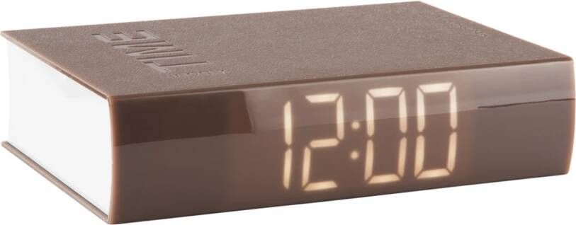 Karlsson Alarm clock Book LED ABS warm grey