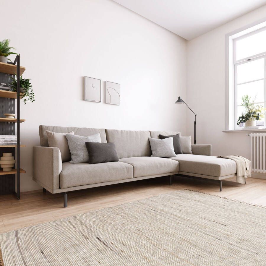 Kave Home 4-zitsbank Galene beige rechtse chaise longue 314 cm