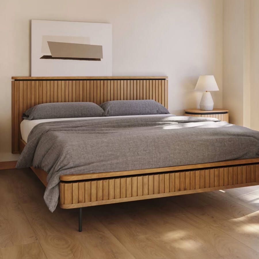 Kave Home Bed Licia Mangohout 160 x 200cm Bruin