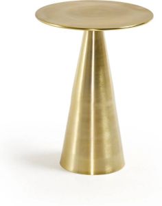 Kave Home Rhet bijzettafel in metaal met gouden afwerking Ø 39 cm