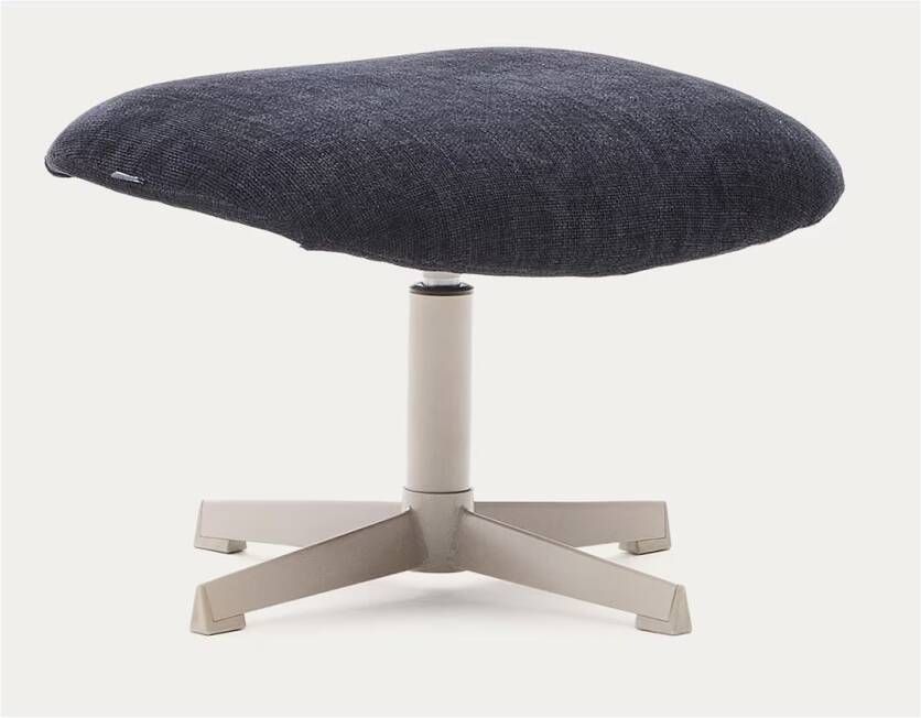 Kave Home Draaibare Hocker Teryl Chenille Donkerblauw