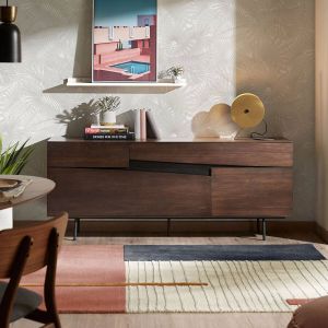 Kave Home Cutt 2-deurs dressoir van Amerikaans walnootfineer 2