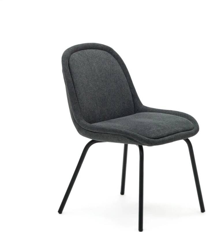 Kave Home Eetkamerstoel Aiminleuning Textiel zonder armleuning