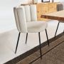 Kave Home Aniela chair in white sheepskin and metal with black finish - Thumbnail 3