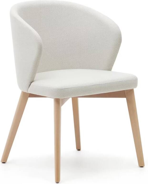 Kave Home Eetkamerstoel Darice Naturel onderstel Beige